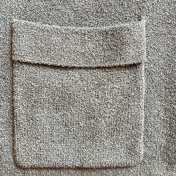 VTG 90s Jones New York Merino Wool Belted Cardigan Sweater Button Up Gray Medium - Picture 8 of 10